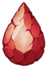 Chipped Teardrop Ruby