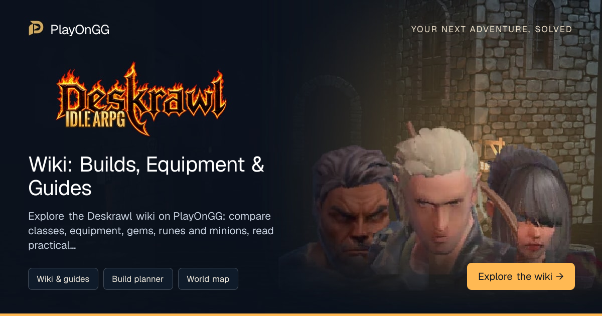 Deskrawl community builds | PlayOnGG