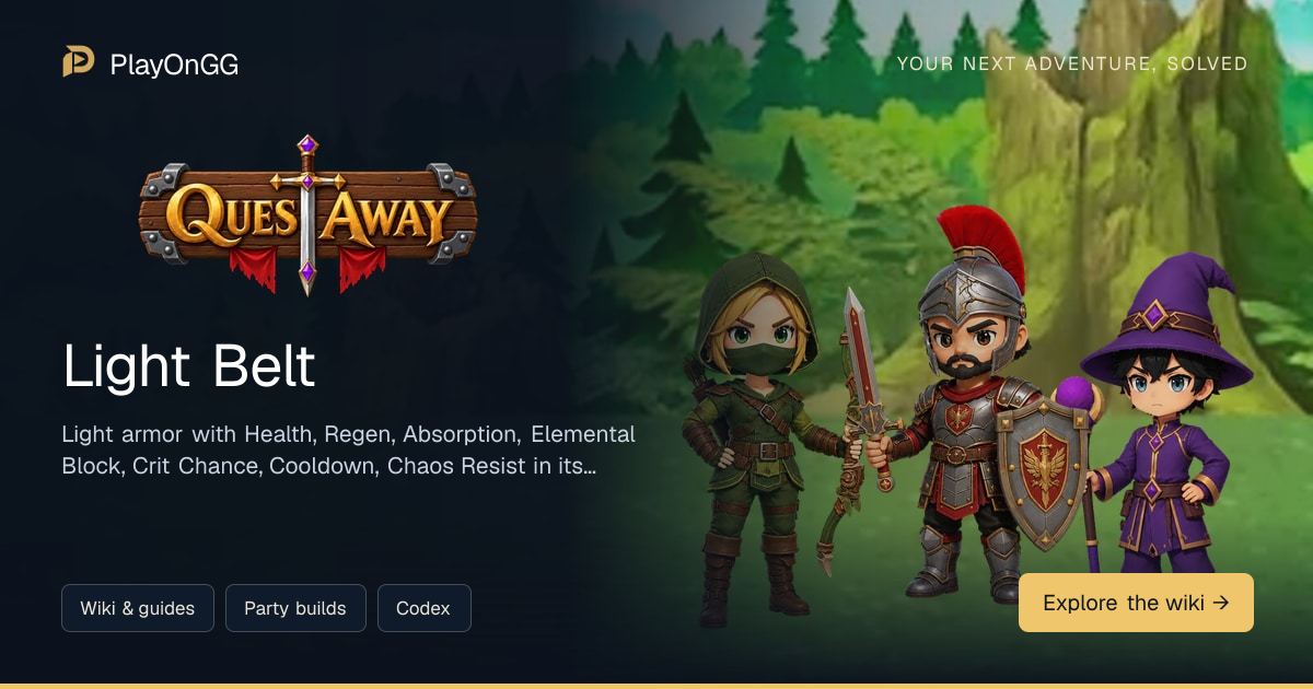 Light Belt — QuestAway | PlayOnGG