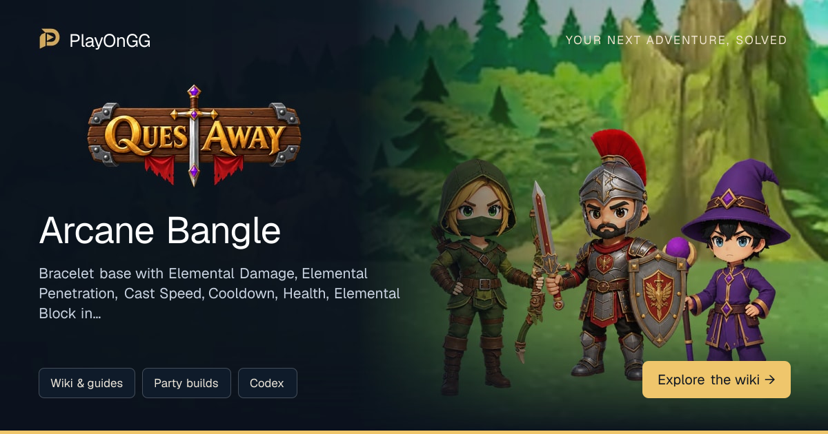 Arcane Bangle — QuestAway | PlayOnGG