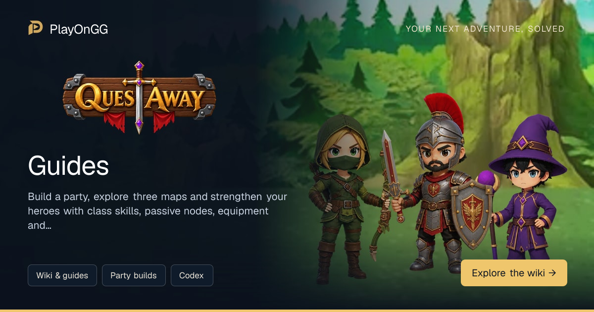 Guides — QuestAway | PlayOnGG