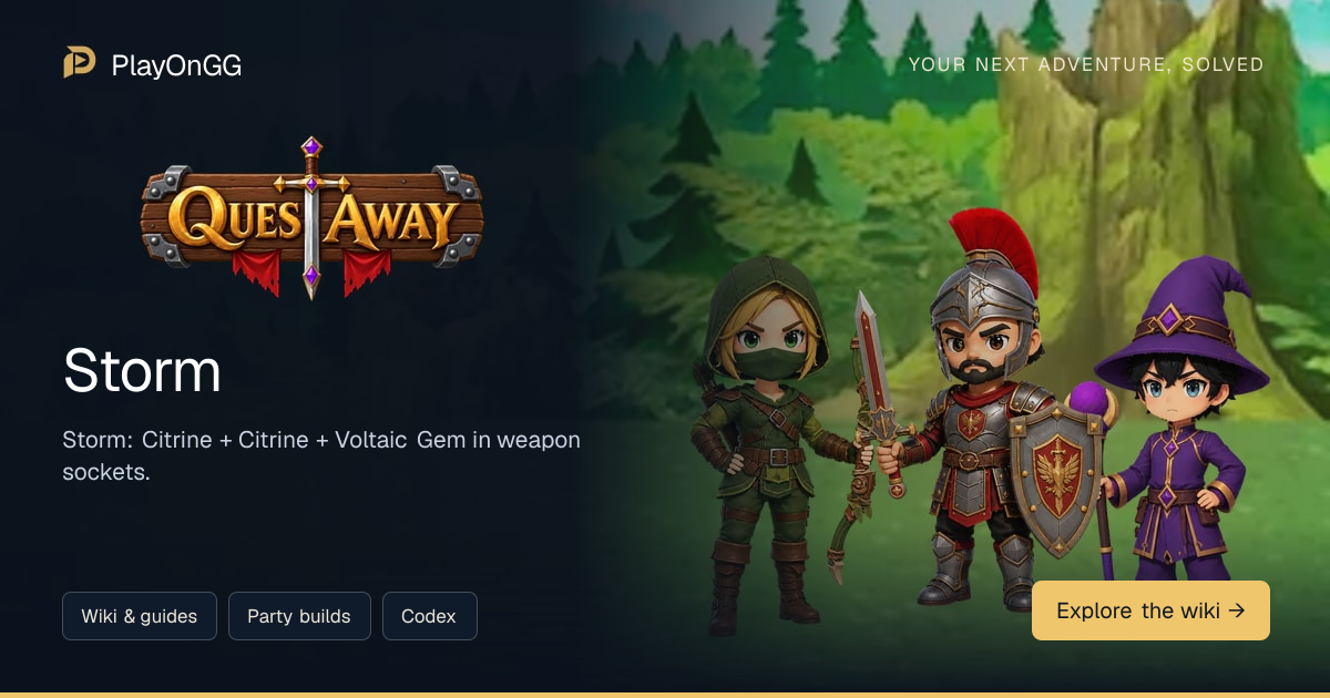 Storm — QuestAway | PlayOnGG