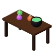 Alchemy table · dark wood