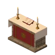 Altar · burgundy altar cloth