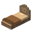 Stone bed · brown furs