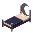 Celestial bed · blue starry quilt