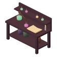 Alchemist's table · dark wood