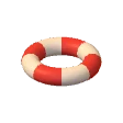 Swim ring · red and white
