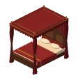 Canopy bed · burgundy canopy