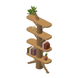 Tree bookcase · green leaves