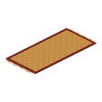 Training mat · straw, burgundy trim
