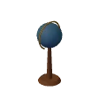 World globe · walnut stand