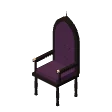 Gothic armchair · purple velvet