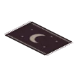 Moon rug · purple and silver