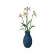 Potted lilies · blue pot