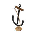 Anchor and rope · iron