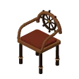 Captain's chair · oak and red leather