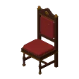 High-backed chair · burgundy velvet