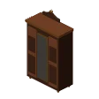 Mirrored wardrobe · walnut