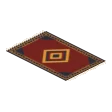 Medallion rug · burgundy and blue