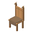 Jarl's chair · pine and gray fur