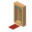 Prayer niche · sandstone and turquoise