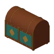 Painted chest · turquoise