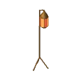 Pierced lantern · amber and red glass