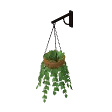 Hanging plant · straw basket