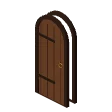 Closed door · oak