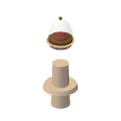 Glass dome · marble pedestal