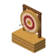 Hay target · red rings