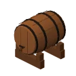 Barrel with a tap · oak