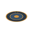 Round rug · blue and gold